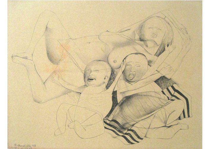Richard Wilt | Mother with Twin Babies